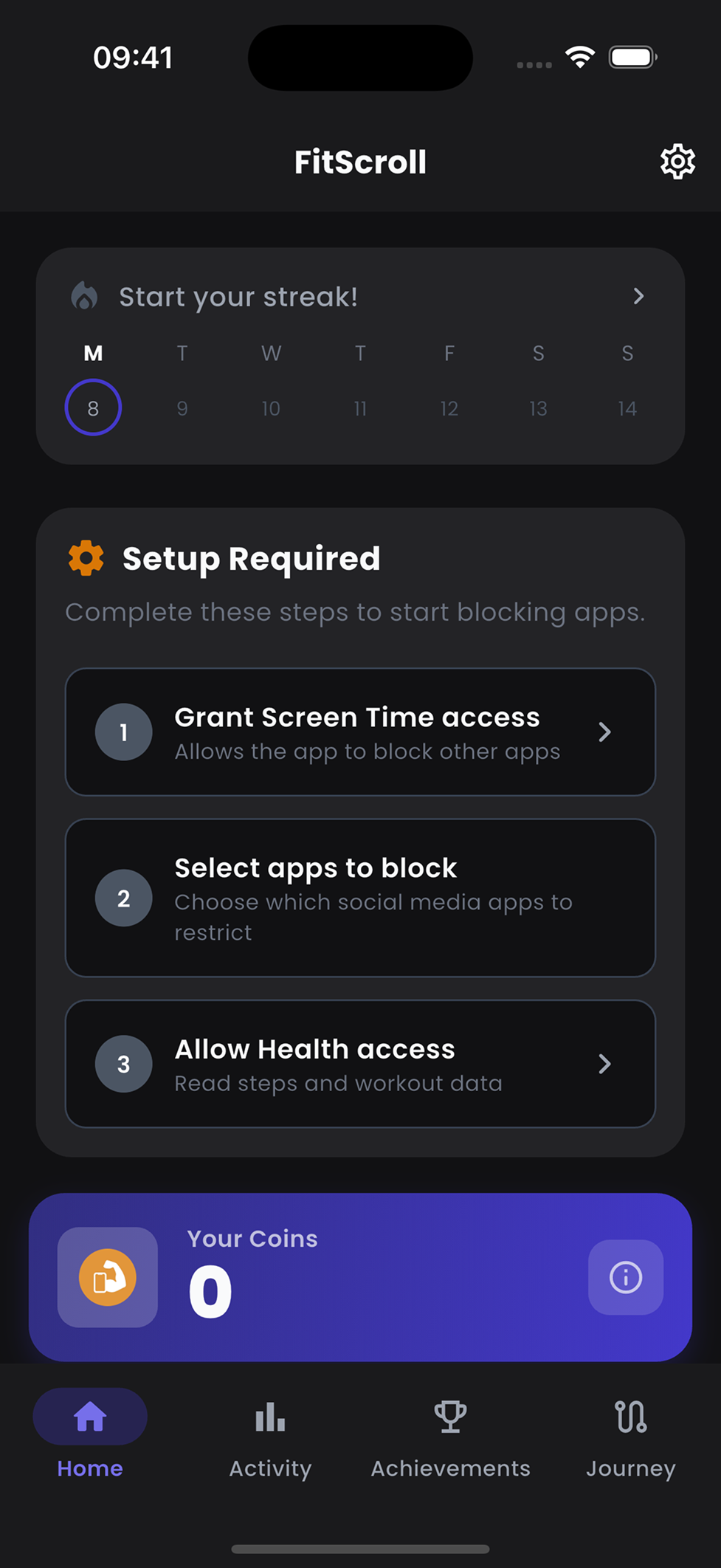 App Blocking Screen