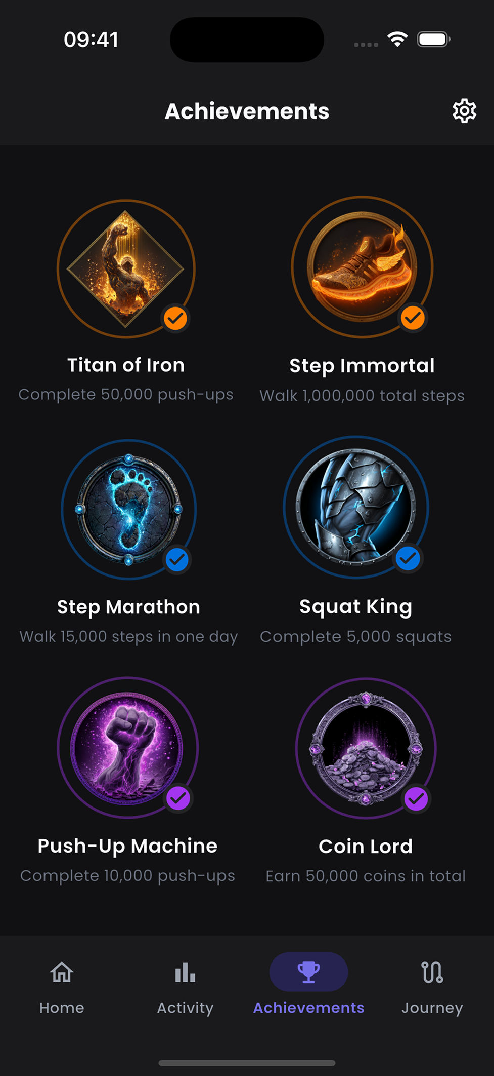 Achievements Screen